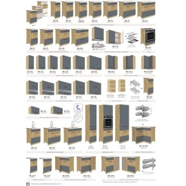 Modulos para cocinas color gris gama media presupuesto gratuito ref-105 MODELO VIVA INFINITY