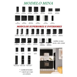 Modulos para cocinas color negro gama media presupuesto gratuito ref-31 MODELO MINA Modulos para cocinas color negro gama media presupuesto gratuito ref-31 MODELO MINA