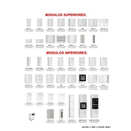 Modulos para cocinas color gris claro gama economica presupuesto gratuito ref-34 MODELO ISABEL